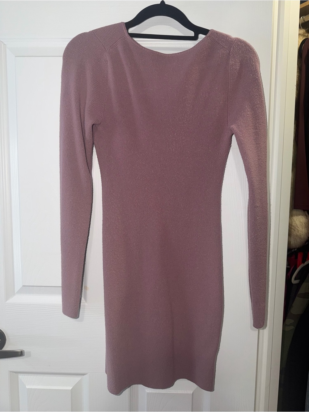 Wilfred Ribbed Long-Sleeve Bodycon Dress - Picture 2 of 3